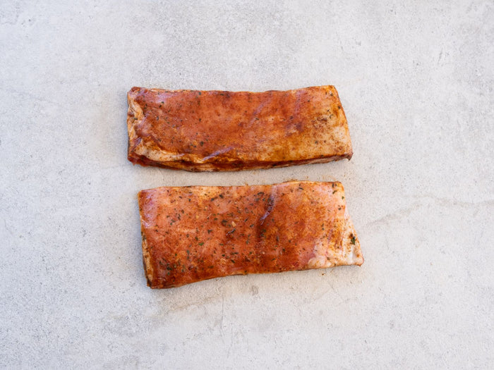 Lamb Ribs with Pepper & Me Blow my Coals Seasoning